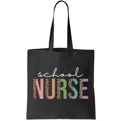 School Nurse Fancy Leopard Logo Tote Bag