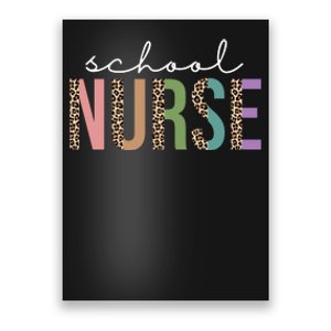 School Nurse Fancy Leopard Logo Poster