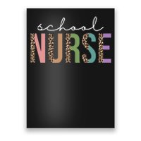 School Nurse Fancy Leopard Logo Poster