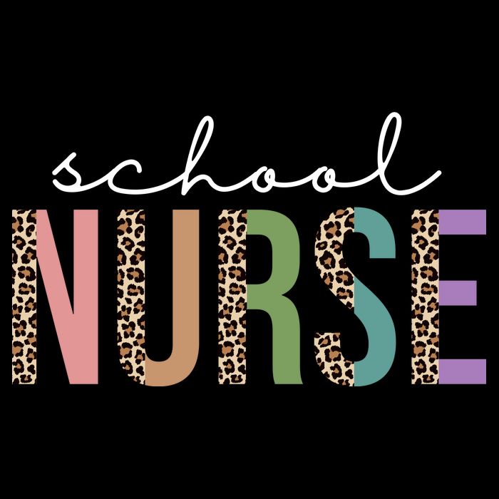 School Nurse Fancy Leopard Logo Baby Bodysuit