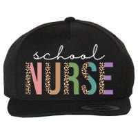 School Nurse Fancy Leopard Logo Wool Snapback Cap