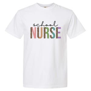 School Nurse Fancy Leopard Logo Garment-Dyed Heavyweight T-Shirt