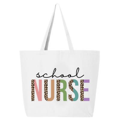 School Nurse Fancy Leopard Logo 25L Jumbo Tote