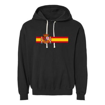 Spain National Flag Espana Color Band Madrid Barcelona Garment-Dyed Fleece Hoodie