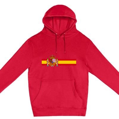 Spain National Flag Espana Color Band Madrid Barcelona Premium Pullover Hoodie