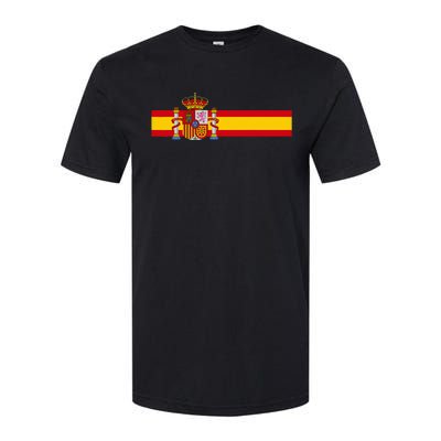 Spain National Flag Espana Color Band Madrid Barcelona Softstyle CVC T-Shirt