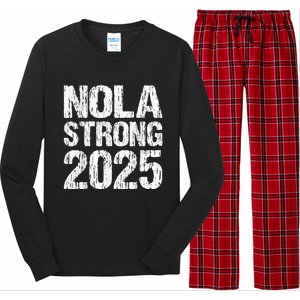 Support Never Forget Nola Orleans Strong 2025 Long Sleeve Pajama Set