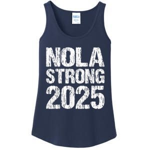 Support Never Forget Nola Orleans Strong 2025 Ladies Essential Tank