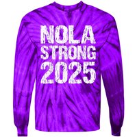 Support Never Forget Nola Orleans Strong 2025 Tie-Dye Long Sleeve Shirt