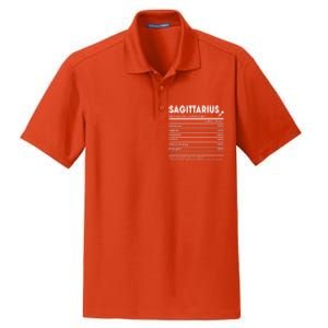 Sagittarius Nutrition Facts Labels Birthday Gift Dry Zone Grid Polo