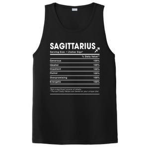 Sagittarius Nutrition Facts Labels Birthday Gift PosiCharge Competitor Tank