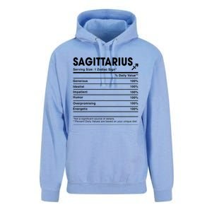 Sagittarius Nutrition Facts Labels Birthday Gift Unisex Surf Hoodie