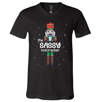 Sassy Nutcracker Family Matching V-Neck T-Shirt