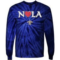 Support Never Forget Nola Orleans Strong Tie-Dye Long Sleeve Shirt