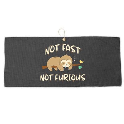 Sloths Not Fast Not Furious Cute Sleeping Sloth Lover Premium Large Microfiber Waffle Golf Towel