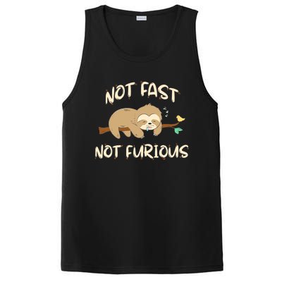 Sloths Not Fast Not Furious Cute Sleeping Sloth Lover Premium PosiCharge Competitor Tank