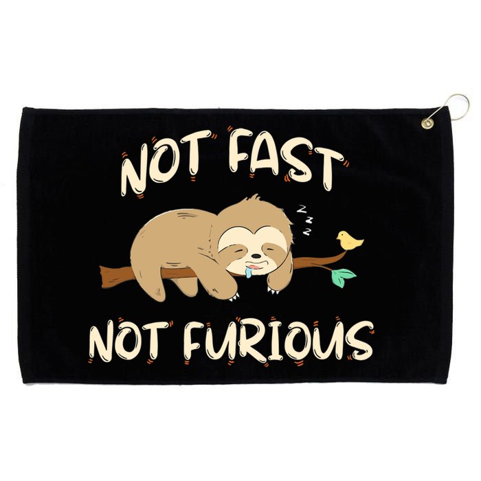 Sloths Not Fast Not Furious Cute Sleeping Sloth Lover Premium Grommeted Golf Towel