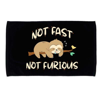 Sloths Not Fast Not Furious Cute Sleeping Sloth Lover Premium Microfiber Hand Towel