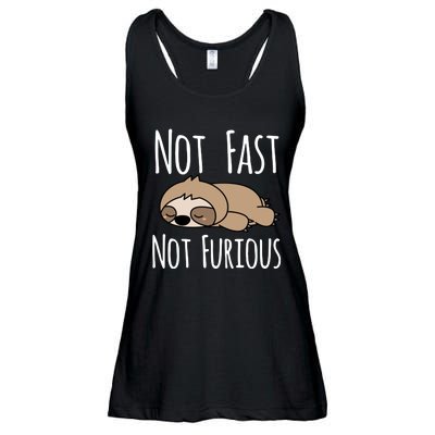 Sloth Not Fast Not Furious Ladies Essential Flowy Tank