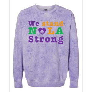 Support Never Forget Nola Orleans Strong Colorblast Crewneck Sweatshirt