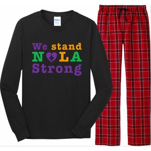 Support Never Forget Nola Orleans Strong Long Sleeve Pajama Set