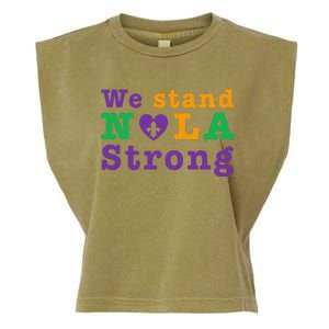 Support Never Forget Nola Orleans Strong Garment-Dyed Women's Muscle Tee