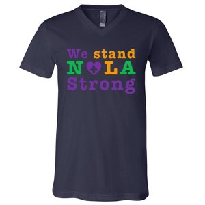 Support Never Forget Nola Orleans Strong V-Neck T-Shirt