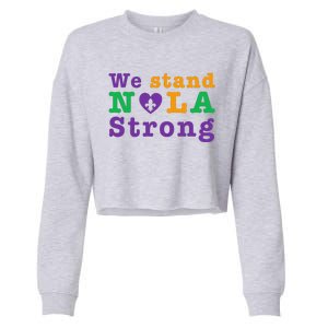 Support Never Forget Nola Orleans Strong Cropped Pullover Crew