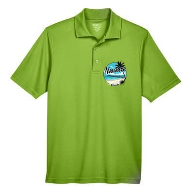 Scenic Navarre Florida Beach And Pier Art Men's Origin Performance Pique Polo