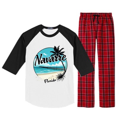 Scenic Navarre Florida Beach And Pier Art Raglan Sleeve Pajama Set