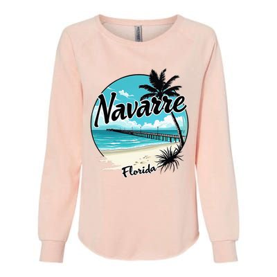 Scenic Navarre Florida Beach And Pier Art Womens California Wash Sweatshirt