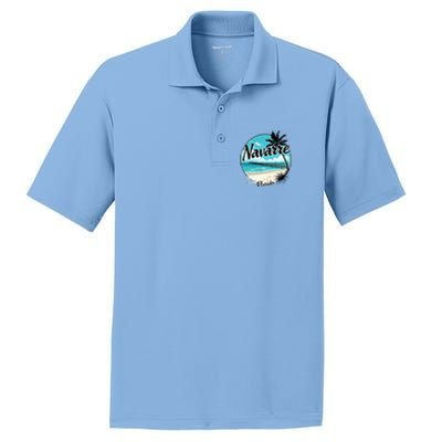 Scenic Navarre Florida Beach And Pier Art PosiCharge RacerMesh Polo