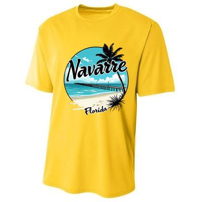 Scenic Navarre Florida Beach And Pier Art Performance Sprint T-Shirt