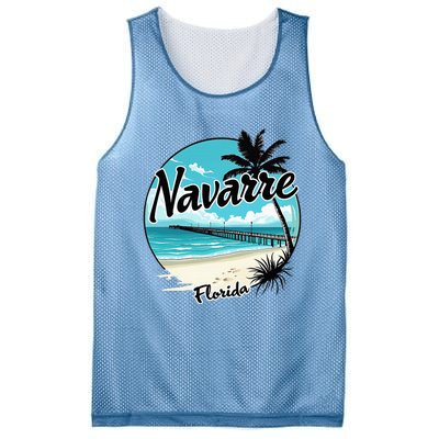 Scenic Navarre Florida Beach And Pier Art Mesh Reversible Basketball Jersey Tank