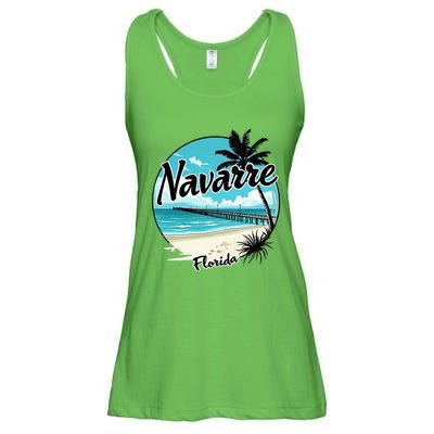 Scenic Navarre Florida Beach And Pier Art Ladies Essential Flowy Tank