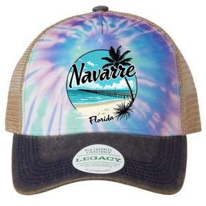 Scenic Navarre Florida Beach And Pier Art Legacy Tie Dye Trucker Hat