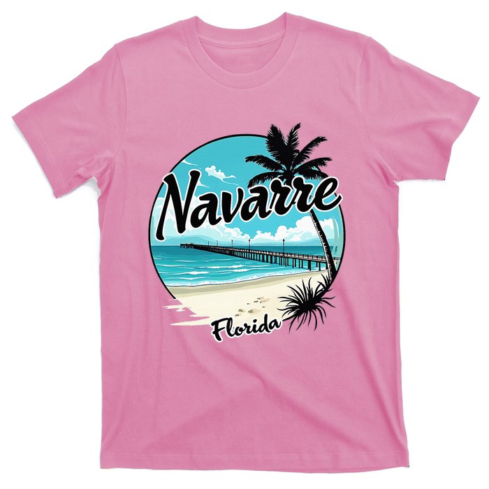 Scenic Navarre Florida Beach And Pier Art T-Shirt