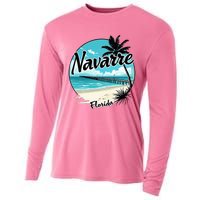 Scenic Navarre Florida Beach And Pier Art Cooling Performance Long Sleeve Crew