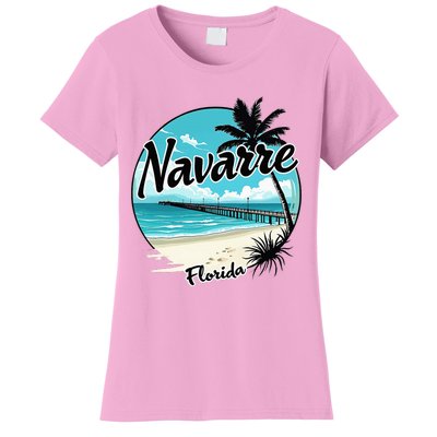 Scenic Navarre Florida Beach And Pier Art Women's T-Shirt