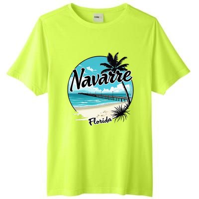 Scenic Navarre Florida Beach And Pier Art Tall Fusion ChromaSoft Performance T-Shirt