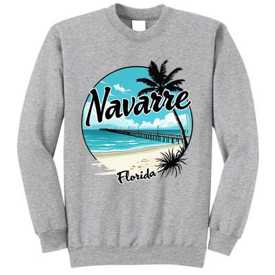 Scenic Navarre Florida Beach And Pier Art Tall Sweatshirt