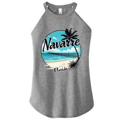 Scenic Navarre Florida Beach And Pier Art Women's Perfect Tri Rocker Tank