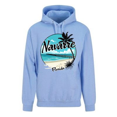 Scenic Navarre Florida Beach And Pier Art Unisex Surf Hoodie