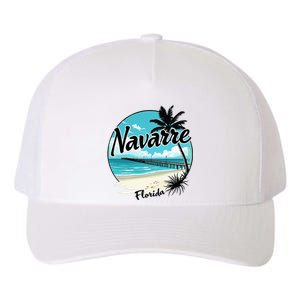 Scenic Navarre Florida Beach And Pier Art Yupoong Adult 5-Panel Trucker Hat