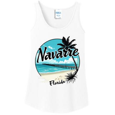 Scenic Navarre Florida Beach And Pier Art Ladies Essential Tank