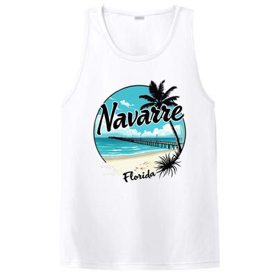 Scenic Navarre Florida Beach And Pier Art PosiCharge Competitor Tank