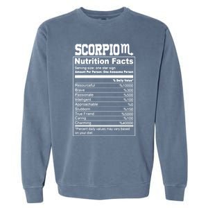 Scorpio Nutrition Facts Great Gift Garment-Dyed Sweatshirt