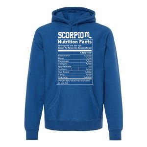 Scorpio Nutrition Facts Great Gift Premium Hoodie