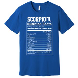 Scorpio Nutrition Facts Great Gift Premium T-Shirt