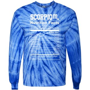 Scorpio Nutrition Facts Great Gift Tie-Dye Long Sleeve Shirt